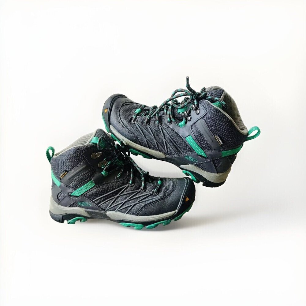 Keen Marshall Mid Hiking Boots Womens 6.5 Gray/Emerald Waterproof Dry - Picture 5 of 6